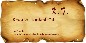 Krauth Tankréd névjegykártya